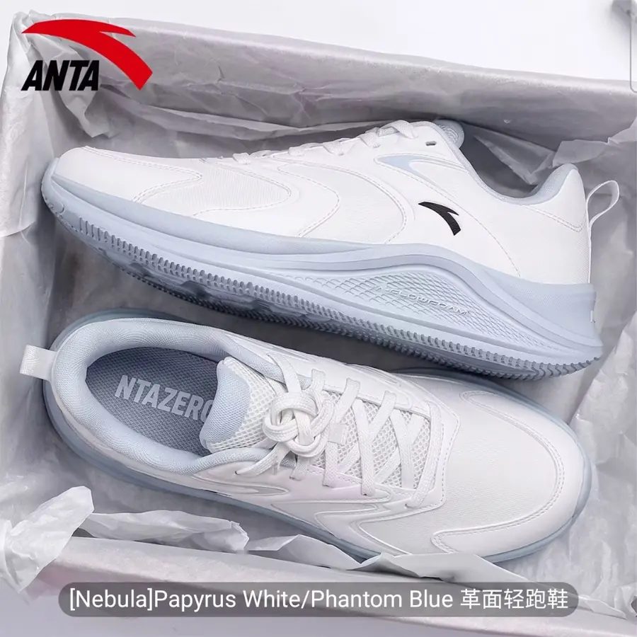 ANTA ACE High-Top Leather Shock-Absorbing Casual Sneakers