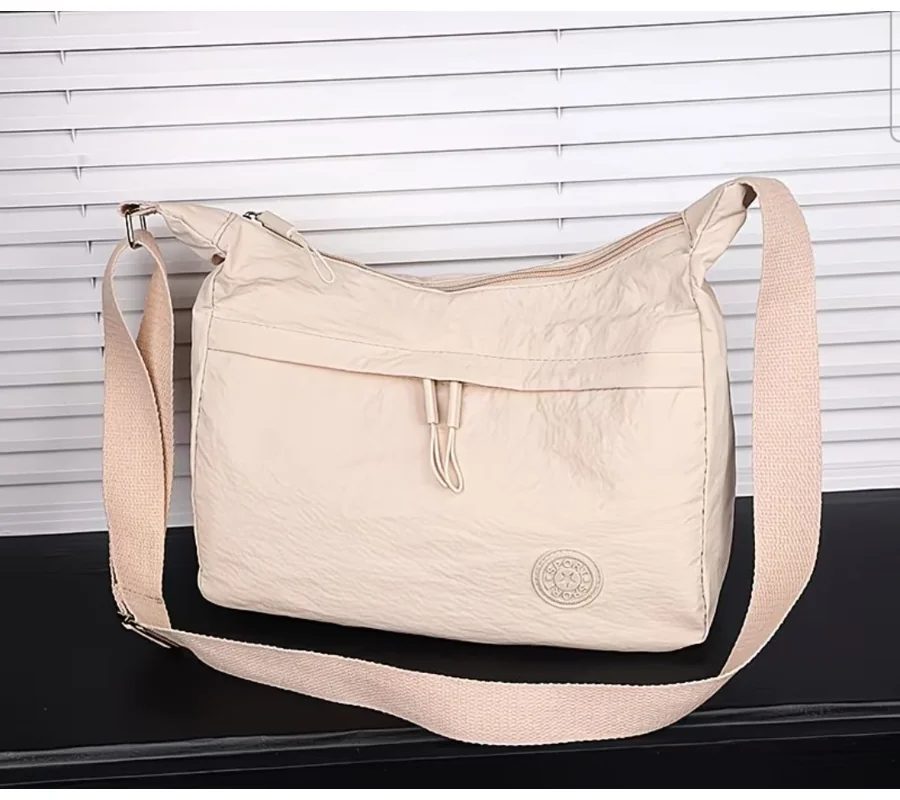 Velvet Multi-Layer Crossbody Shoulder Bag for Women, Lightweight Large Capacity Casual Handbag