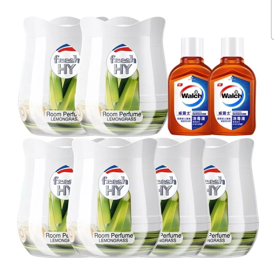 6-Pack Solid Air Freshener Gel, Lemon Scent, Indoor Use