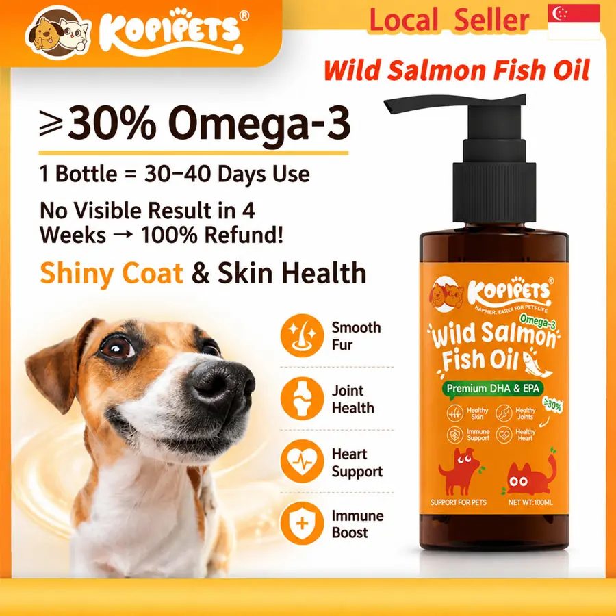 Kopipets Wild Salmon Fish Oil for Cats & Dogs 100ml