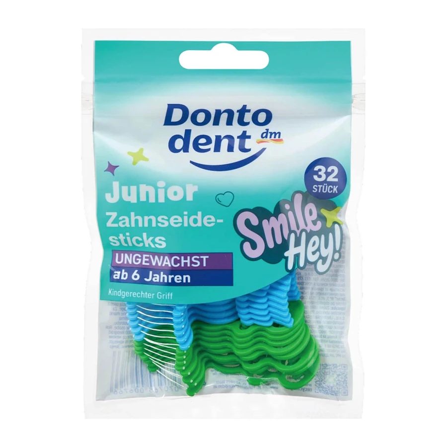DONTODENT Kids Floss Pick Age 6+ 32 pcs