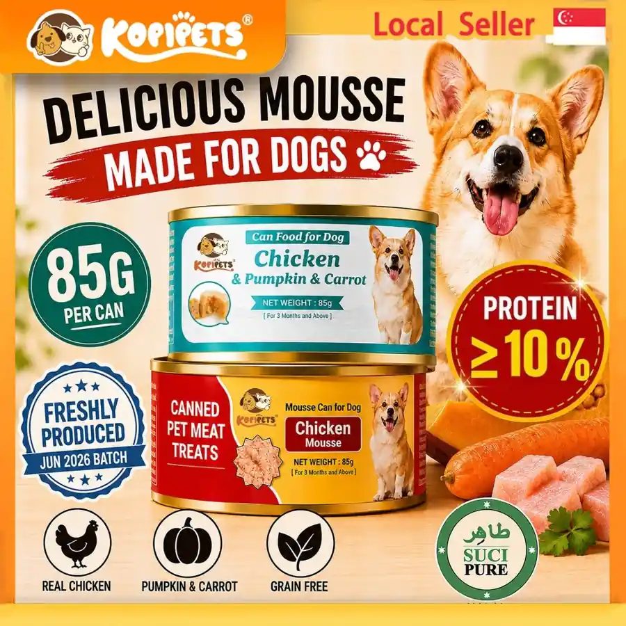 Kopipets Dog Wet Food 85g Mousse Can — 2 Flavours