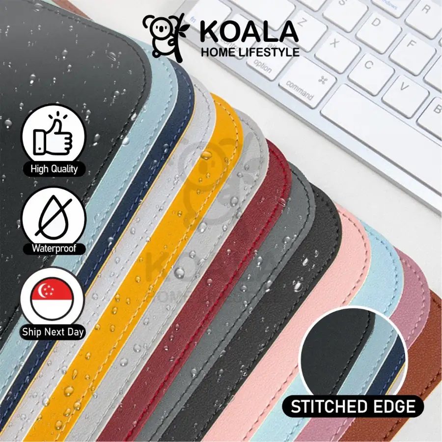 Koala Home Waterproof Leather Desk Mouse Pad - Large Desktop Table Mat Laptop Computer Keyboard Mousepad