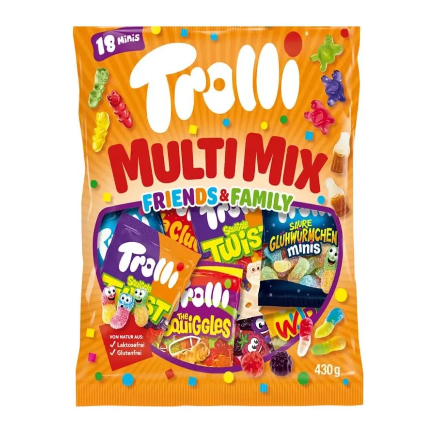 Trolli Multi Mix Fruit Gummy Mini Packs - 430g