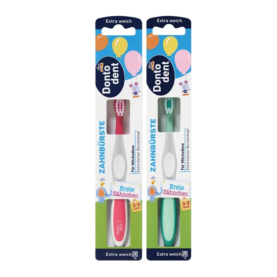 DONTODENT Baby Girl Toothbrush Ages 0-3 2Pcs