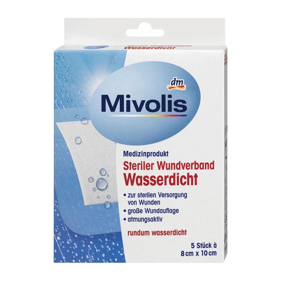 Mivolis Sterile Wound Dressing Waterproof 8x10cm 5 pcs