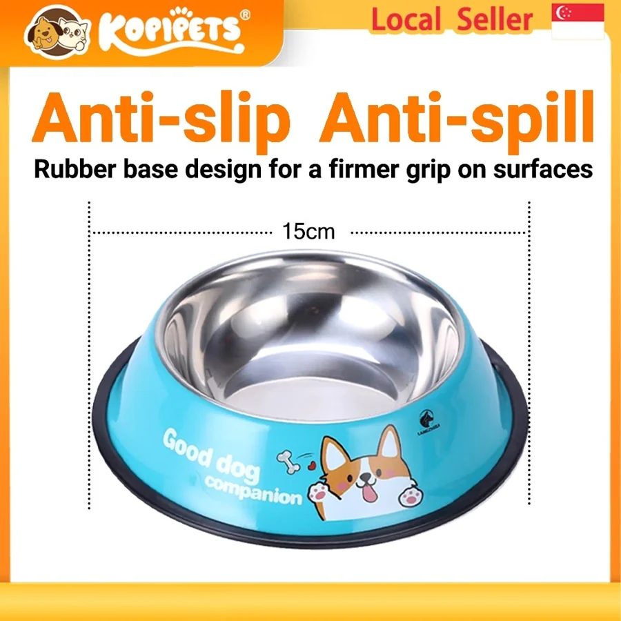 Kopipets Colorful Stainless Steel Pet Bowl