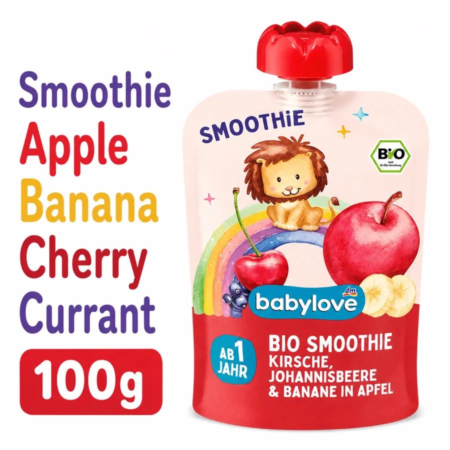 BabyLove Organic , Mango & Passion Fruit Smoothie Pouch - 1+ Year, 100g