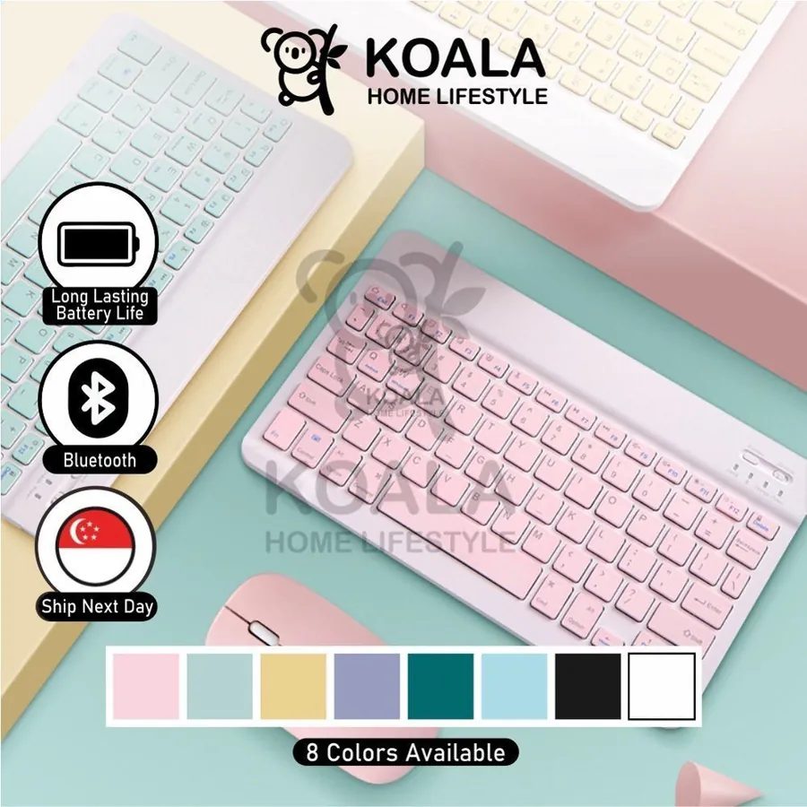 Koala Home Wireless Bluetooth Keyboard Mouse Set mute Set Rechargeable Compatible with Phone/Tablet/iPad