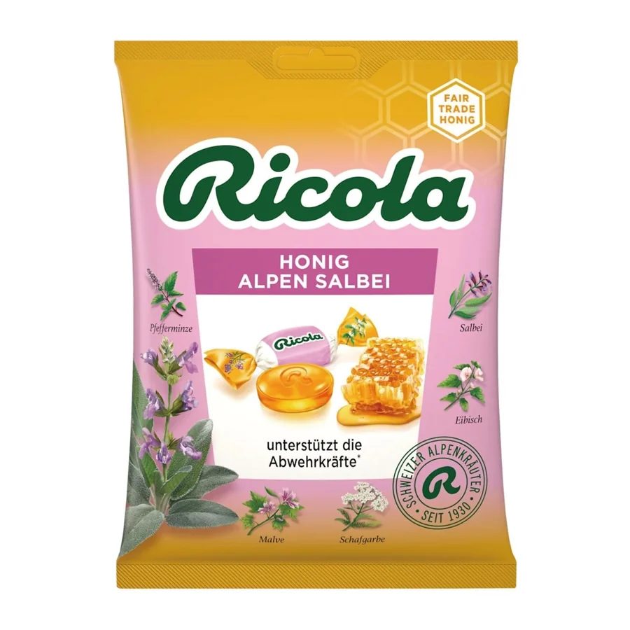 Ricola Honey Alpine Sage Herbal Drops with Vitamin C - 75g