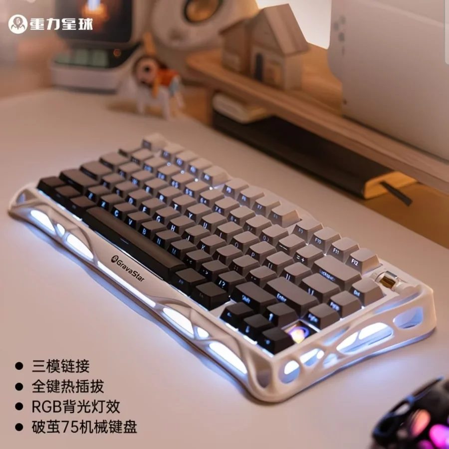 GravaStar K1 Triple-mode RGB Wireless Gaming Mechanical Keyboard