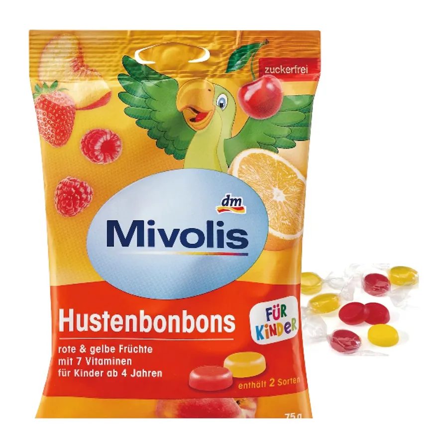 Mivolis Kids Throat Lozenges with 7 Vitamins & Herbs Sugar Free 75g