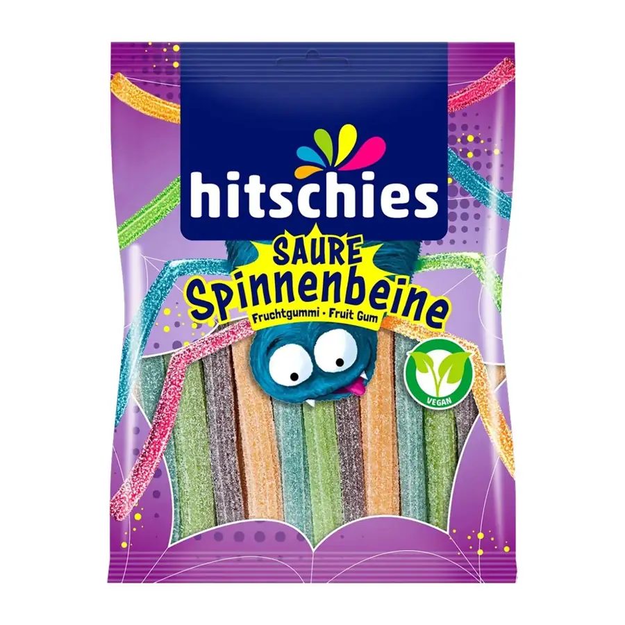 Hitschies Sour Spider Legs Fruit Gummy Vegan 125g