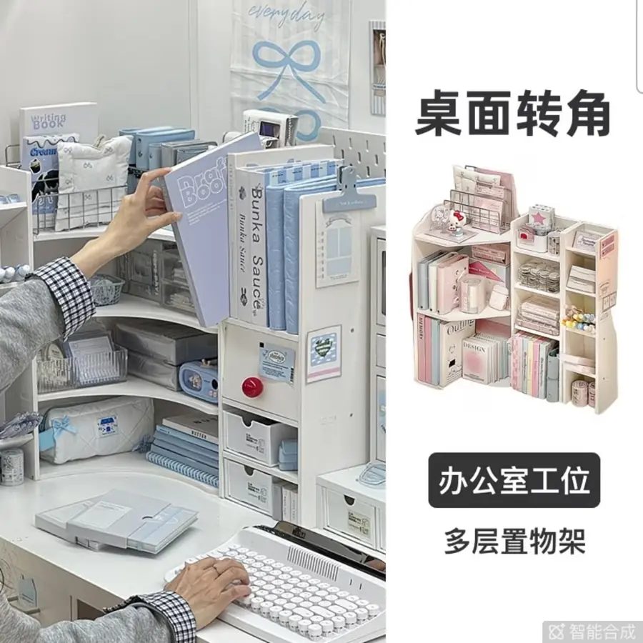 Desktop Corner Organizer Shelf