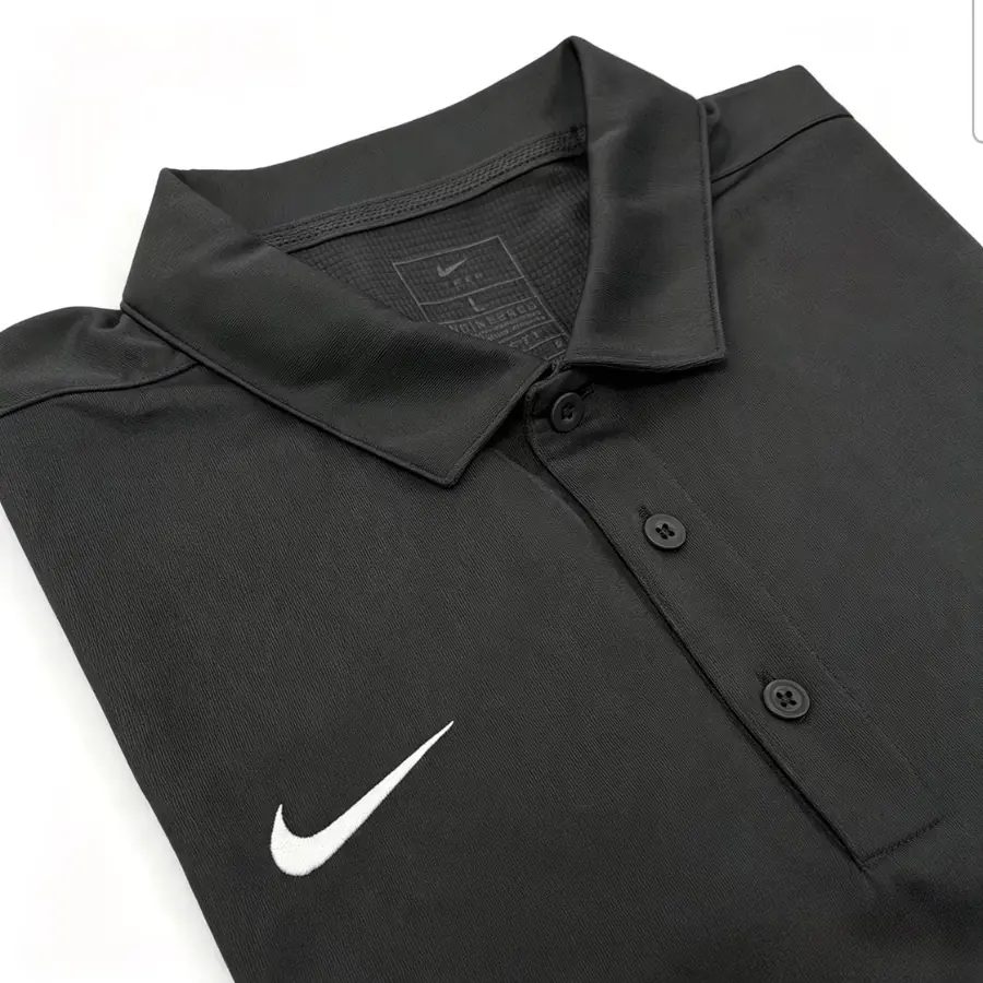 NIKE Men's Quick-Dry Polo Shirt - Gray, Short Sleeve