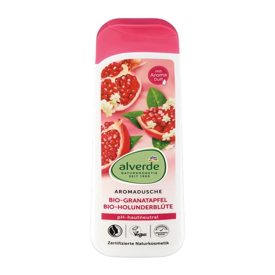 Alverde Shower Gel Organic Pomegranate Elderflower 250ml