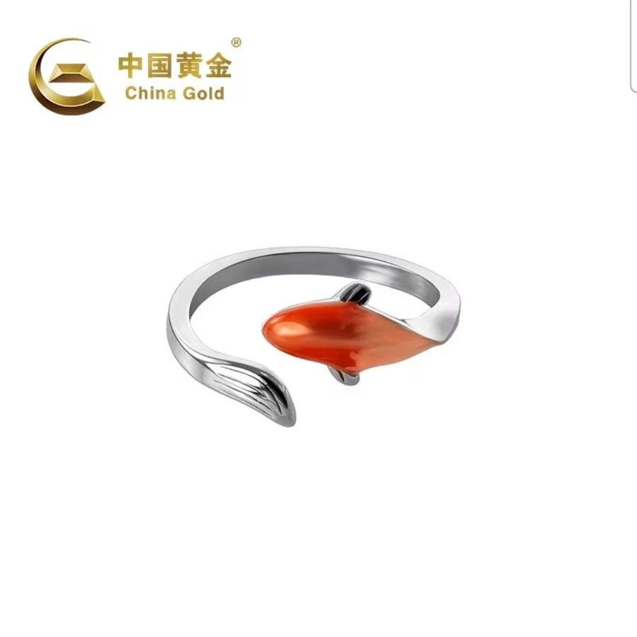 S925 Silver Lucky Koi Fish Ring, Vintage Style with Gift Box