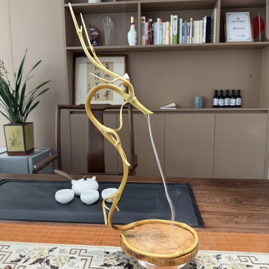 Rotatable Handcrafted Dragon Incense Burner, Polished Modern Home Decor Ornament