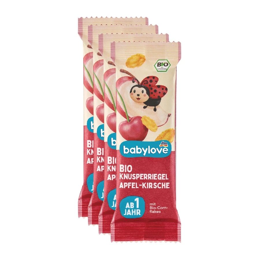BabyLove Organic Cherry Fruit Cereal Bar for Age 1+ 4x25g