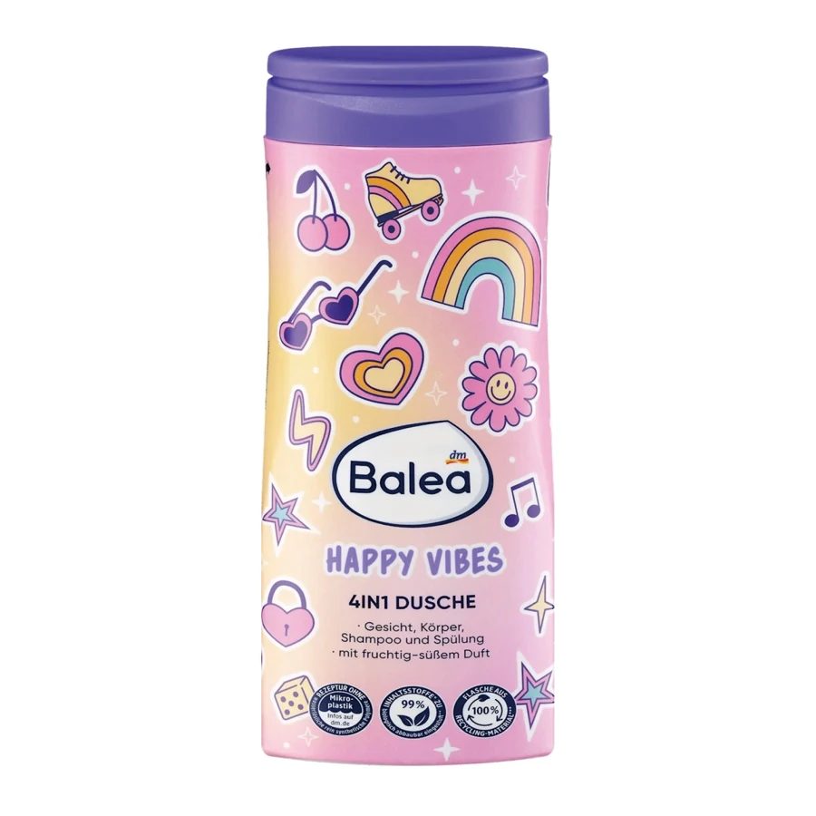Balea Kids Happy Vibes 4in1 Body Wash & Shampoo - 300ml