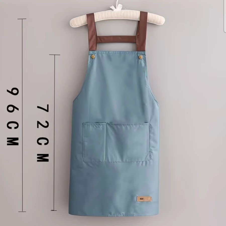 Waterproof Oil-Resistant Unisex Kitchen Apron with Large Pockets, Extra-Large