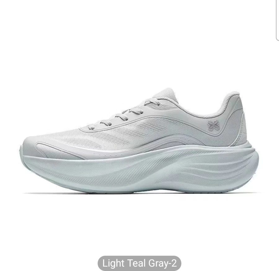 ANTA Women's Leaf Mesh Breathable Running Shoes with Thick Sole