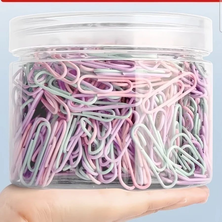 Macaron Morandi Paper Clips for Documents, DIY and Student Stationery