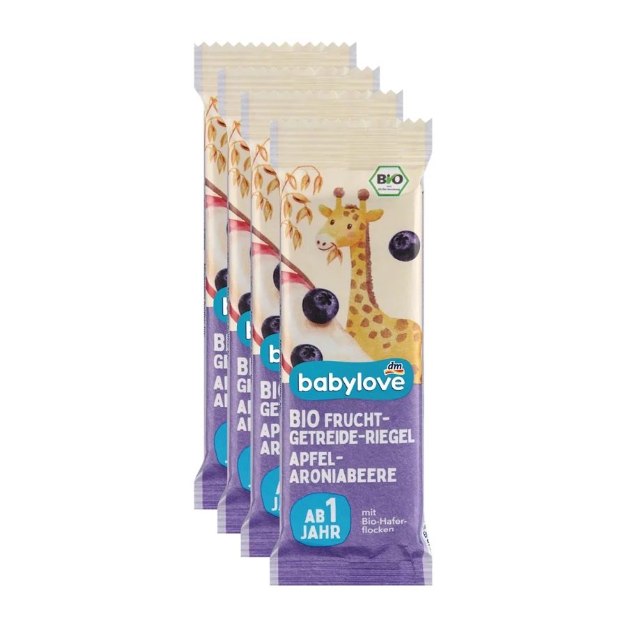 BabyLove Organic Fruit Cereal Bar Plum Cinnamon for Age 1+ 4x25g