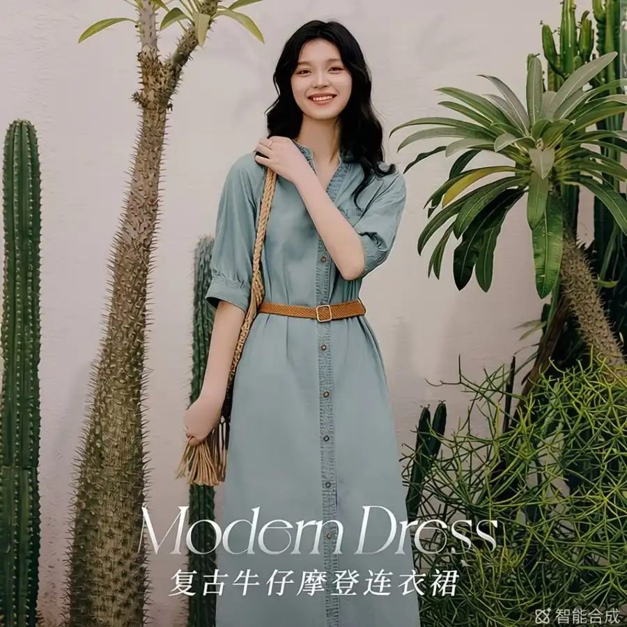Elegant High Collar Minimalist Commuter Dress