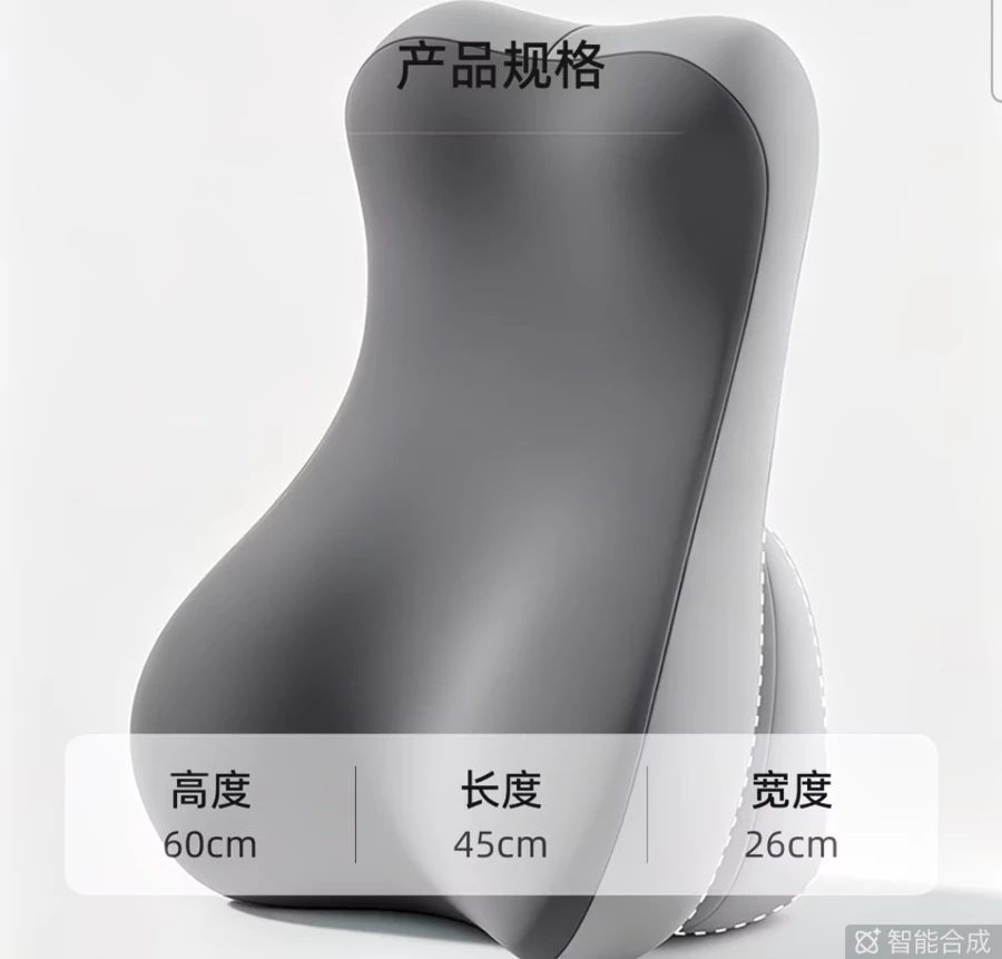 Ergonomic Backrest Cushion - Lumbar & Neck Support Pillow for Chair, Sofa, Bed - Firm High-Density Fill