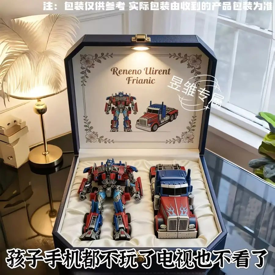 Alloy Transforming Robot Car Toy with Poseable Design