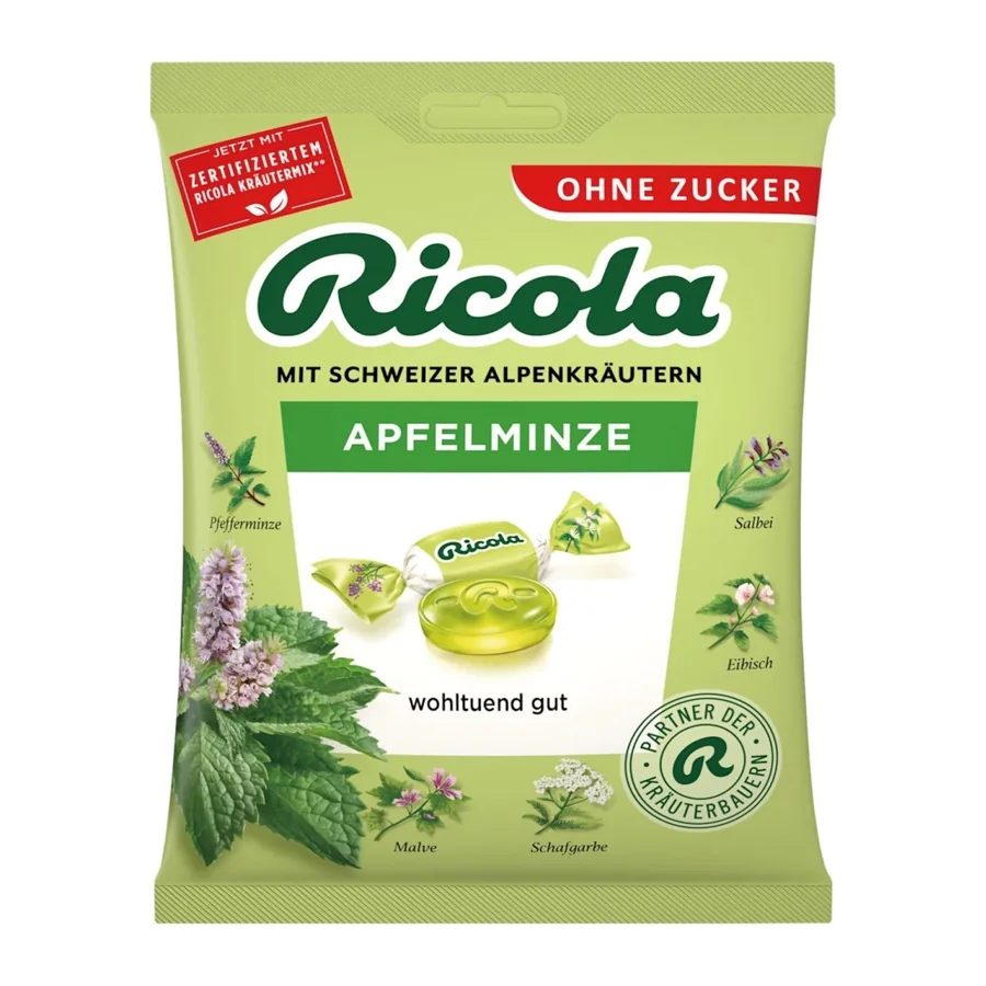 Ricola Mint Herbal Drops Sugar Free - 75g