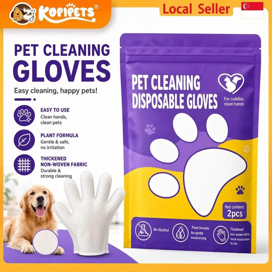 Kopipets Pet Disposable Grooming Mitts Gloves (2pcs)