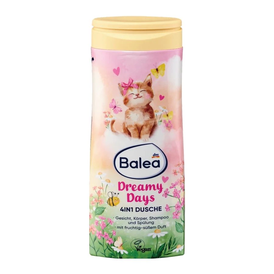Balea Kids Dreamy Days 4in1 Face, Body, Shampoo & Conditioner - 300ml