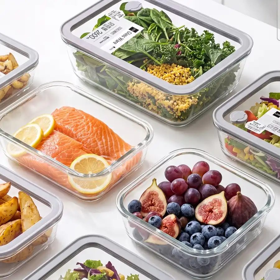 ASVEL Premium Micro-Vacuum High-Borosilicate Glass Food Storage Container, Large Capacity