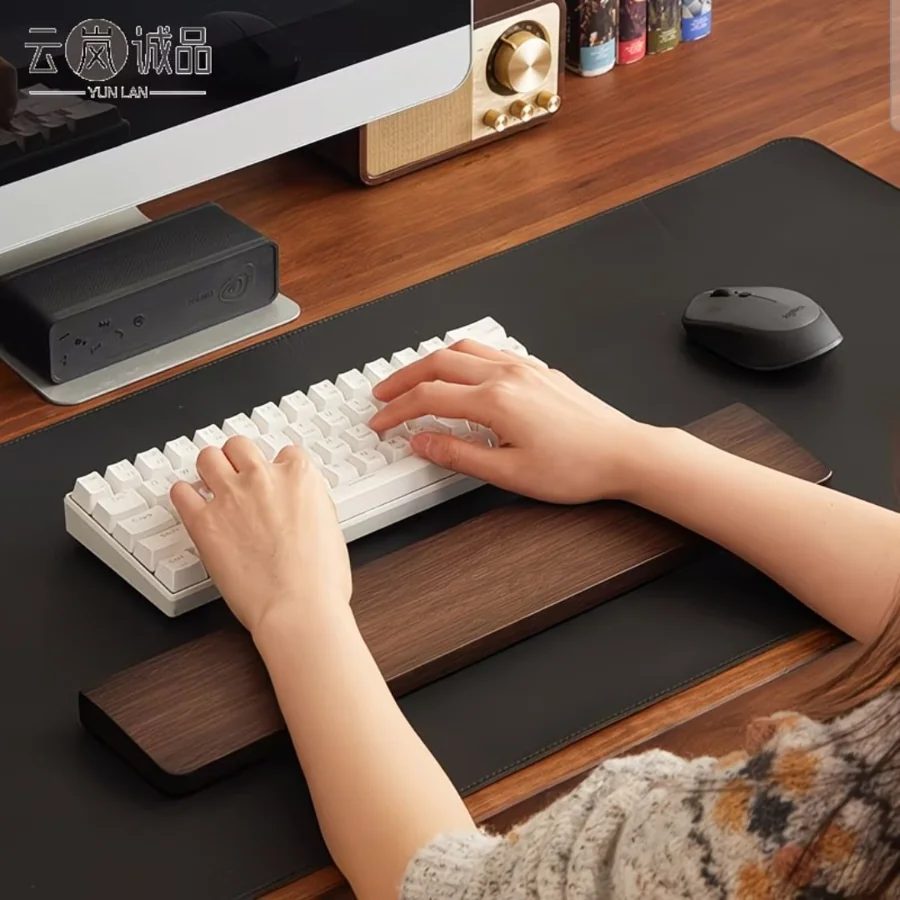 104-Key Mechanical Keyboard with Ergonomic Wrist Support Pad