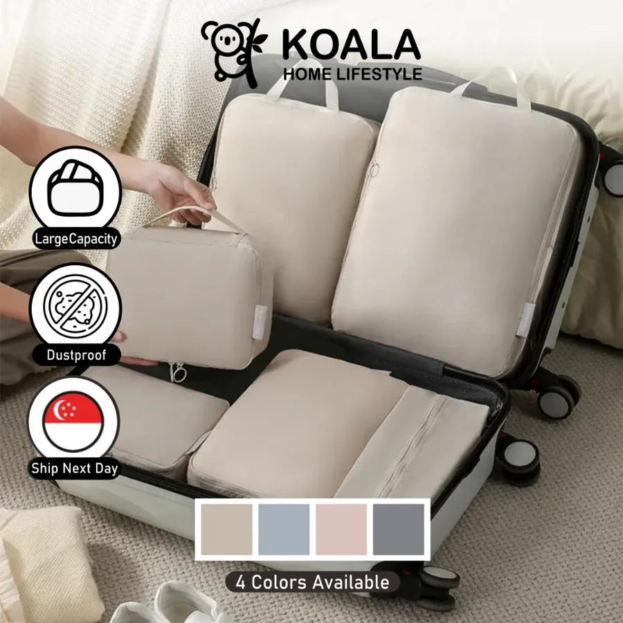 Koala Home Compression Suitcase set/ Travel luggage set/Compression storage bag set of 6