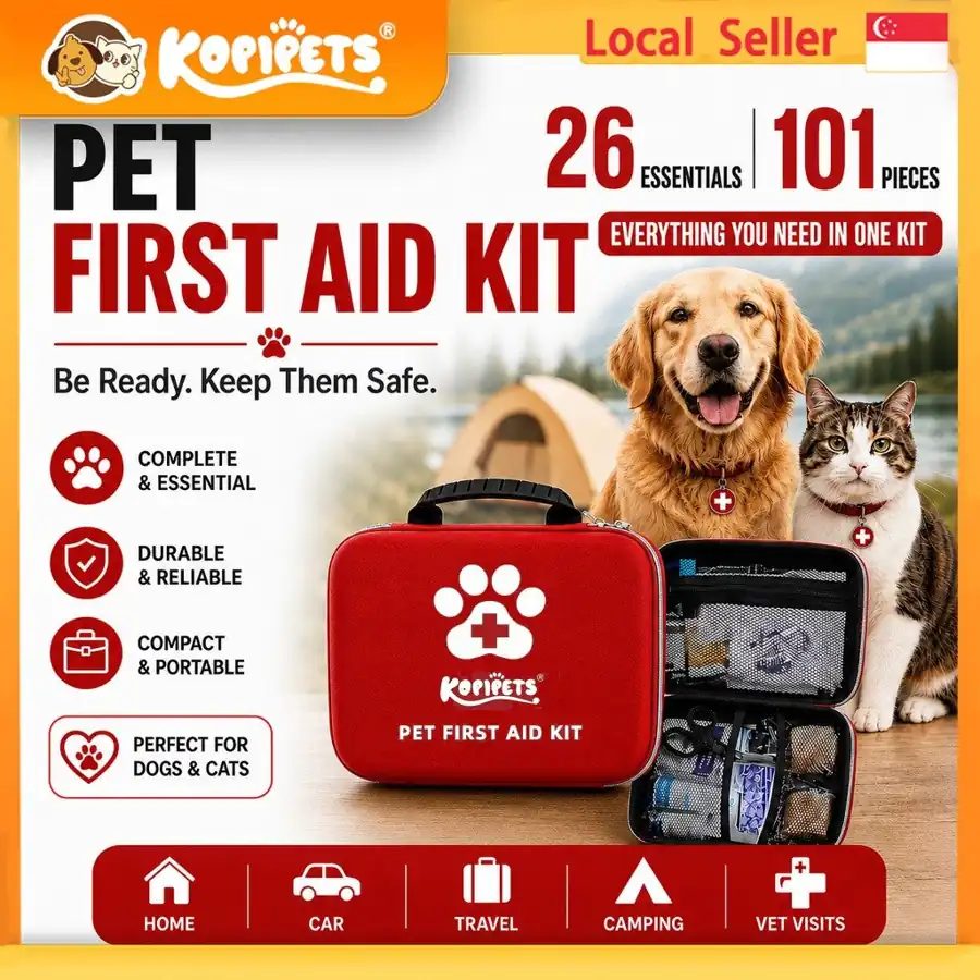 Kopipets 101-Piece Pet First Aid Kit for Dogs & Cats