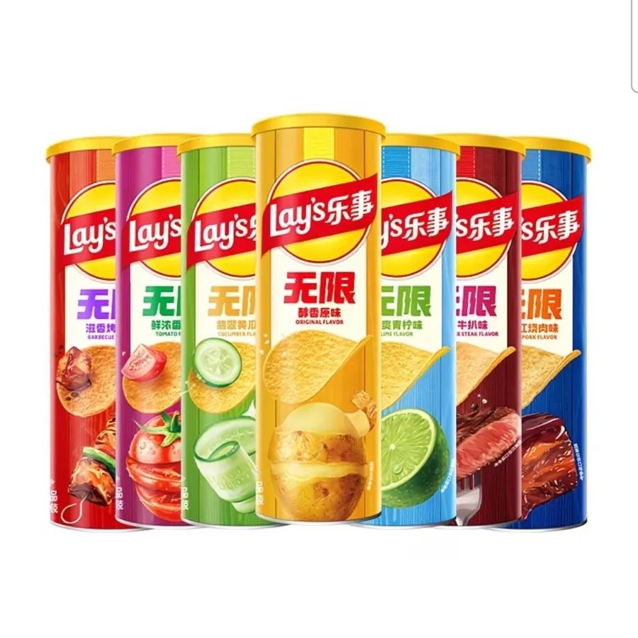 Lay's Potato Chips 104g x10 Cans - Crispy Snacks for Leisure and Travel
