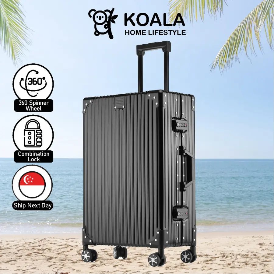 Koala Home Full Aluminum Magnesium Luggage/Spinner Travel Suitcase/Travel Trolley With Wheel TSA 20/24 inch