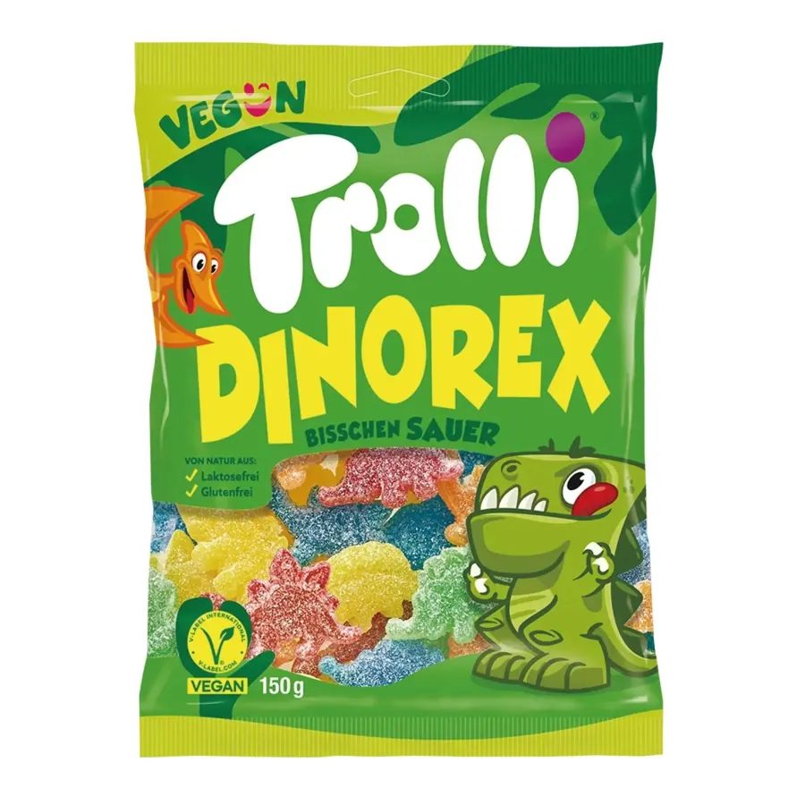 Trolli Dinorex Dinosaur Extra Sour Gummy Vegan - 150g