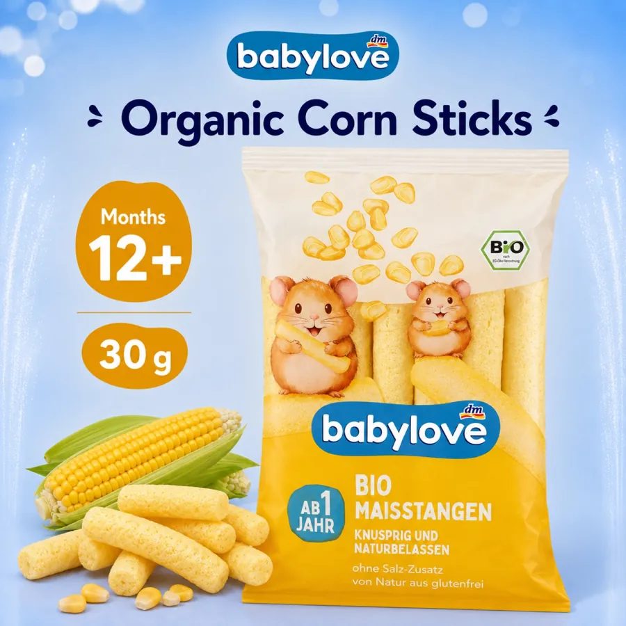 BabyLove Organic Corn Sticks - 1+ Year, 30g