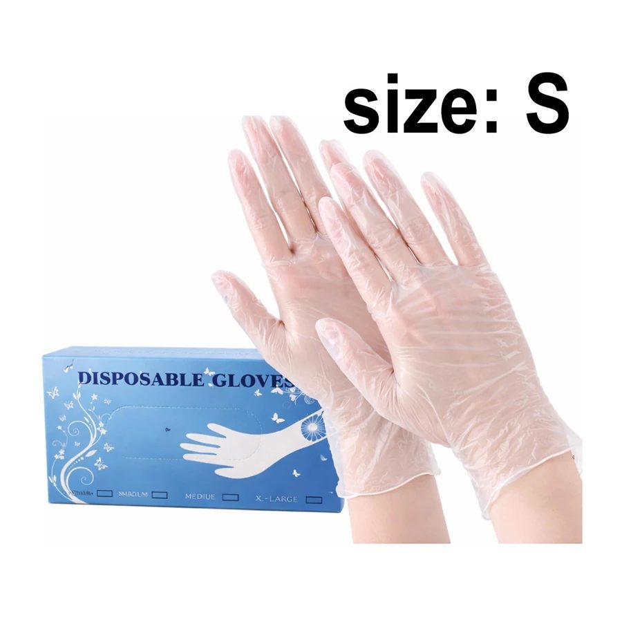 Persn Disposable Clear Nitrile Gloves - Size S
