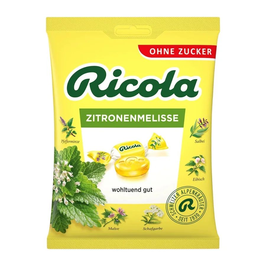 Ricola Lemon Balm Herbal Drops Sugar Free - 75g