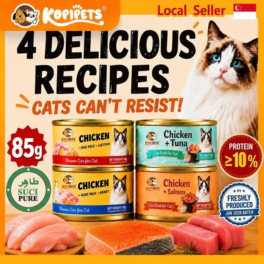 Kopipets Cat Wet Food 85g Mousse Can — 4 Flavours