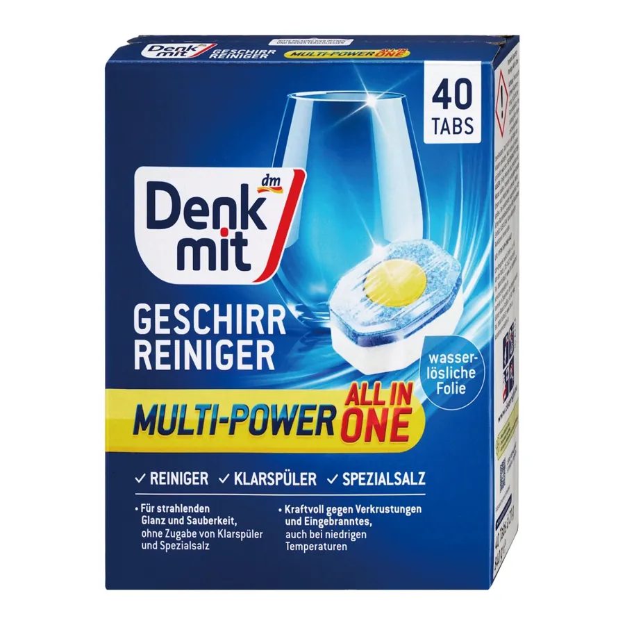 Denkmit Multi-Power All-in-One Dishwasher Tablets - 40pcs
