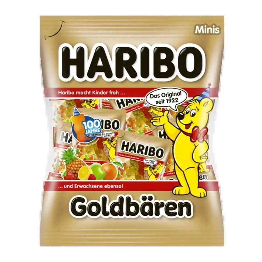 HARIBO Goldbears Fruit Gummy - 20 Mini Packs, 250g