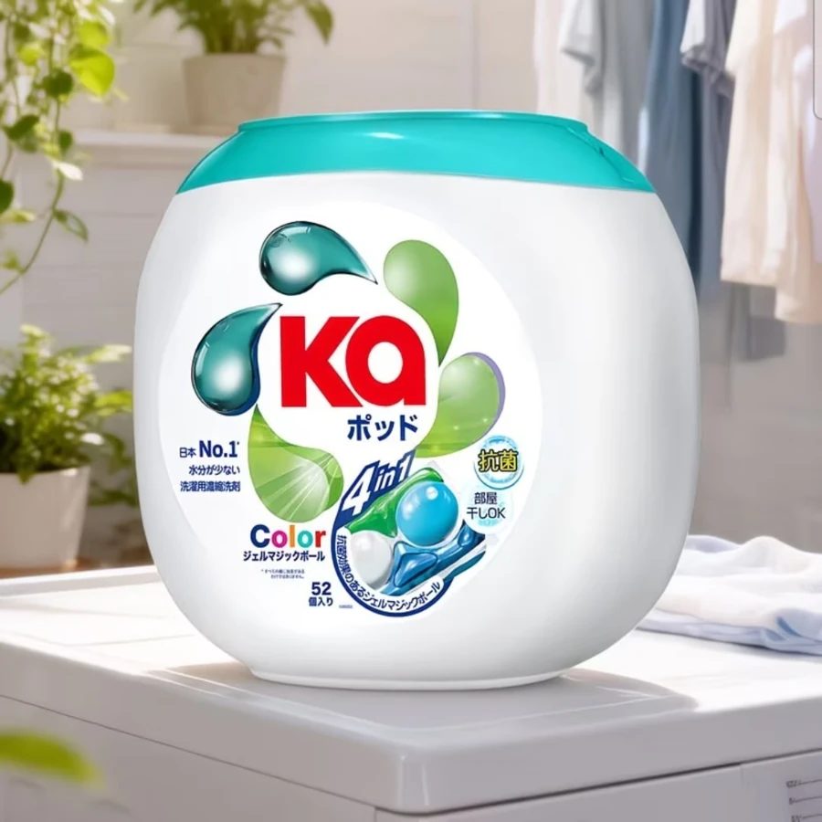 KA4 Color Laundry Detergent Pods 52 Count, 4-in-1 Concentrated Formula